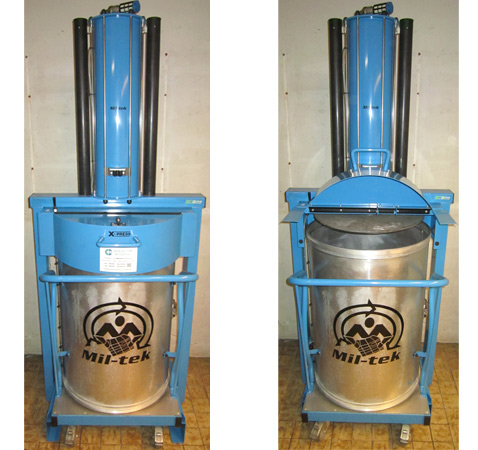 Mil-tek restafvalpers X-Press 200L (perst extra diep)